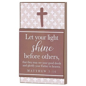 Dicksons SPLK610-349 Stacked Wall Plaque Let Your Light Shine