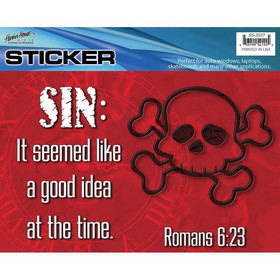Dicksons SS-2027 Window Sticker-Sin 4X6.25"
