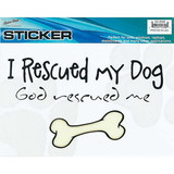 Dicksons SS-2028 Window Sticker I Rescued My Dog
