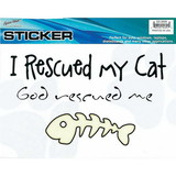 Dicksons SS-2029 Window Sticker I Rescued My Cat