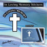 Dicksons SS-204 Window Sticker In Loving Memory Cross