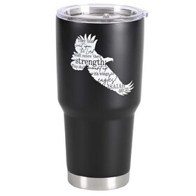 Dicksons SSTUM30B-20 Tumbler Eagle Isaiah 40:31 Black 30 Oz