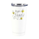 Dicksons SSTUMW-128 Tumbler Bee Happy Proverbs 15:13 White