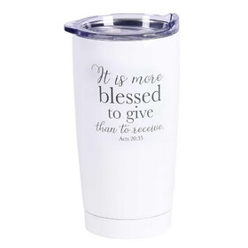 Dicksons SSTUMW-158 Tumbler It Is More Blessed White 20 Oz