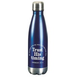 Dicksons SSWBBL-13 Water Bottle Trust His Timing Blue 17 Oz