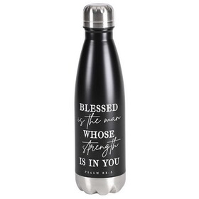 Dicksons SSWBBLK-18 Water Bottle Blessed Is The Man 17 Oz