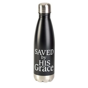 Dicksons SSWBBLK-2 Water Bottle Saved By Grace Black 17 Oz