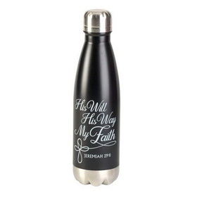 Dicksons SSWBBLK-3 Water Bottle His Will His Way Black