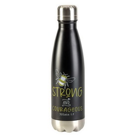 Dicksons SSWBBLK-4 Water Bottle Be Strong And Courageous