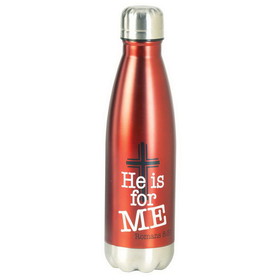 Dicksons SSWBR-14 Water Bottle He Is For Me Red 17 Oz