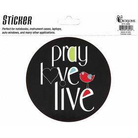 Dicksons STK-4006 Auto Decal-Pray-Love-Live-Roun