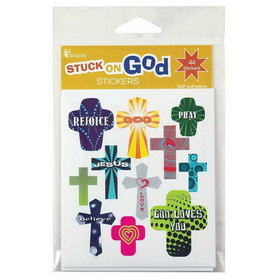 Dicksons STKR-101 Sticker Crs Jesus-Rejoice Sticker 44 Pc