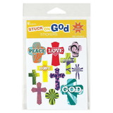 Dicksons STKR-124 Sticker Crs Peace Love  Sticker 44 Pcs