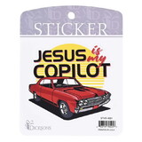 Dicksons STKR-4031 Sticker Jesus Is My Copilot Red Car