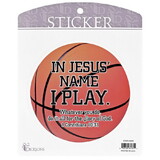 Dicksons STKR-5025 Sticker Basketball In Jesus Name I Play