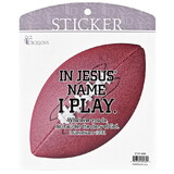 Dicksons STKR-5026 Sticker Football In Jesus Name I Play