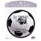 Dicksons STKR-5027 Sticker Soccer In Jesus Name I Play