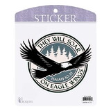 Dicksons STKR-5028 Sticker Eagle In Flight They Will Soar