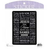 Dicksons STKR-5035 Sticker Names Of Jesus Printed Boldly