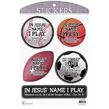 Dicksons STKR-6018 Sticker Sports In Jesus Name I Play