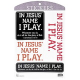 Dicksons STKR-6019 Sticker Assortment In Jesus Name I Play