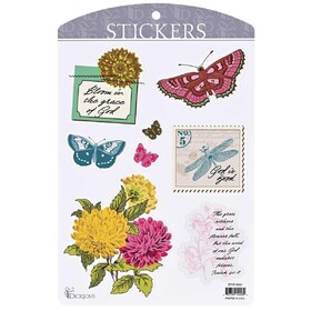 Dicksons STKR-6041 Sticker Butterfly Floral Collection