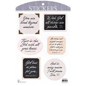 Dicksons STKR-6045 Sticker Scripture Chalk Stickers