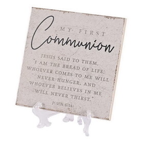 Dicksons TILE-7QIV Tabletop Tile My First Communion 6X6