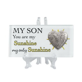 Dicksons TLGL60WH Tbltop Tile Son Sunshine White W/Locket