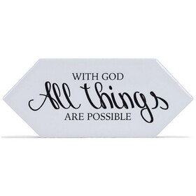 Dicksons TLPT04SW Tabletop Tile With God All Things White
