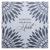 Dicksons TLQ73CP Tabletop Tile I Love You With All Cream