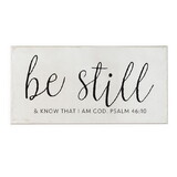 Dicksons TLR10SW Wall Tile Be Still & Know Ps 46:10 White