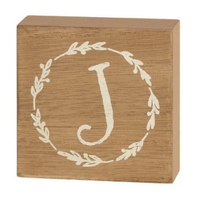 Dicksons TPLK33-149 Ttop Plk  "J" Monogram Mdf Wd 3X3"