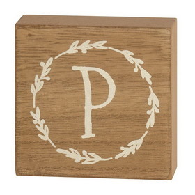 Dicksons TPLK33-155 Ttop Plk  "P" Monogram Mdf Wd 3X3"