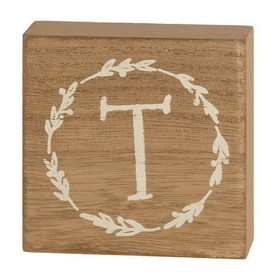 Dicksons TPLK33-158 Ttop Plk  "T" Monogram Mdf Wd 3X3"