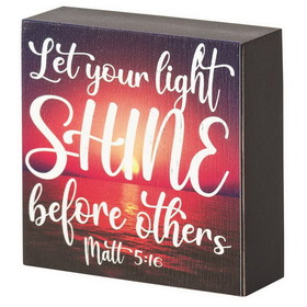 Dicksons TPLK33-177 Plaque Let Your Light Shine Matthew 5:16