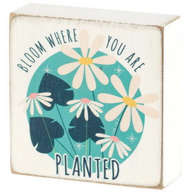Dicksons TPLK33-202 Tabletop Plaque Bloom Where You Are