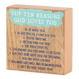 Dicksons TPLK33-208 Top 10 Reasons God Loves You Tabletop