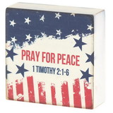 Dicksons TPLK33-220 Tabletop Plaque Pray For Peace White
