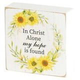 Dicksons TPLK33-230 Tabletop Plaque In Christ Alone My 3X3