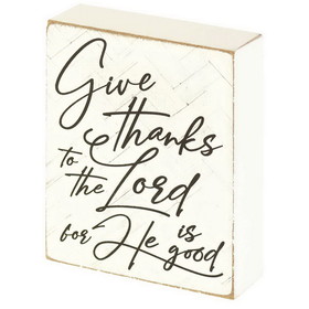 Dicksons TPLK34-283 Tabletop Plaque Give Thanks Mdf 3X4