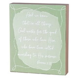 Dicksons TPLK810-88 Tabletop Plaque And We Know Romans 8:28