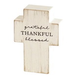 Dicksons TPLKC34-10 Grateful Thankful Blessed Tabletop Cross