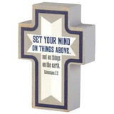 Dicksons TPLKC34-64 Tabletop Plaque Cross Set Your Mind On