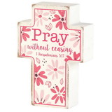 Dicksons TPLKC34-65 Tabletop Plaque Cross Pray Without