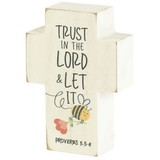 Dicksons TPLKC34-83 Tabletop Cross Plaque Trust In The Lord