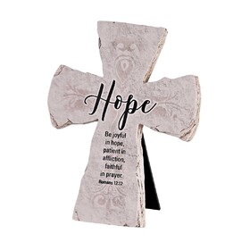 Dicksons TTCR-3003 Tabletop Cross Hope Romans 12:12 7H