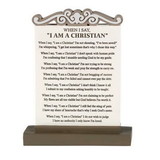 Dicksons TTR-108 I Am A Christian Tabletop Plaque