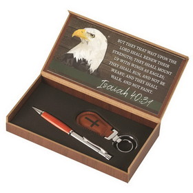 Dicksons W-416 Pen Keyring Gift Set Eagle Isaiah 40:31