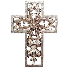 Dicksons WCR-176 Gold Decorative Resin Wall Cross 12"